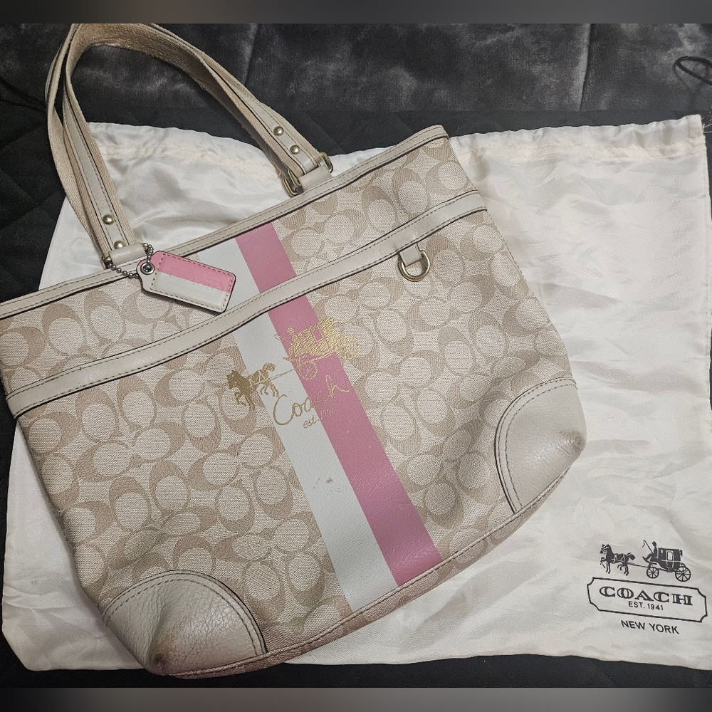 Pre-loved Vintage COACH CHELSEA HERITAGE  Leather Signature Tote - Picture 16 of 16